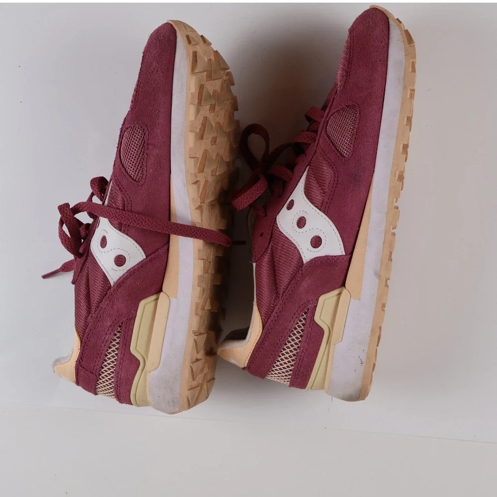 Saucony Shadow 5000 Maroon Suede Mesh Sneakers 8.5